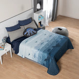 DINOSAURS SPECIAL FABRIC ULTRA SLIM REVERSIBLE COMFORTER 1 PCS QUEEN SIZE MADE IN MEXICO
