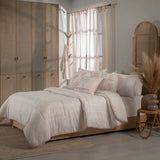 BOUQUET LEAVES TUFRED COVERS REVERSIBLE COMFORTER SET 4 PCS QUEEN SIZE MADE IN MEXICO