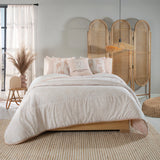 BOUQUET LEAVES TUFRED COVERS REVERSIBLE COMFORTER SET 3 PCS TWIN SIZE MADE IN MEXICO