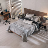 CITY TRAVEL SOFT TEXTURE REVERSIBLE COMFORTER SET 4 PCS QUEEN SIZE MADE IN MEXICO