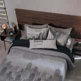 CITY TRAVEL SOFT TEXTURE REVERSIBLE COMFORTER SET 3 PCS TWIN SIZE MADE IN MEXICO