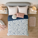BOTANIC LEAVES SPECIAL FABRIC ULTRA SLIM REVERSIBLE COMFORTER 1 PCS KING SIZE MADE IN MEXICO