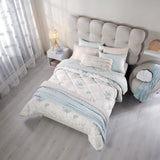 OASIS PALM TREE REVERSIBLE COMFORTER SET 4 PCS TWIN SIZE  MADE IN MEXICO