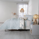 OASIS PALM TREE REVERSIBLE COMFORTER SET 4 PCS TWIN SIZE  MADE IN MEXICO