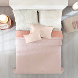 SWEET PINK SPECIAL FABRIC ULTRA SLIM REVERSIBLE COMFORTER 1 PCS TWIN SIZE MADE IN MEXICO