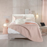 SWEET PINK SPECIAL FABRIC ULTRA SLIM REVERSIBLE COMFORTER 1 PCS QUEEN SIZE MADE IN MEXICO
