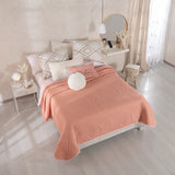 SWEET PINK SPECIAL FABRIC ULTRA SLIM REVERSIBLE COMFORTER 1 PCS TWIN SIZE MADE IN MEXICO