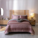 BLOSSOM POMPONS SOFT TEXTURE REVERSIBLE COMFORTER SET 4 PCS QUEEN SIZE MADE IN MEXICO