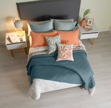 CRETA LEAVES SPECIAL FABRIC ULTRA SLIM REVERSIBLE COMFORTER 1 PCS KING SIZE MADE IN MEXICO