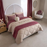 GIRONA RHOMBUSES REVERSIBLE COMFORTER SET 5 PCS CALIFORNIA KING SIZE MADE IN MEXICO