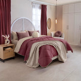 GIRONA RHOMBUSES REVERSIBLE COMFORTER SET 5 PCS CALIFORNIA KING SIZE MADE IN MEXICO
