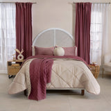 GIRONA RHOMBUSES REVERSIBLE COMFORTER SET 5 PCS CALIFORNIA KING SIZE MADE IN MEXICO