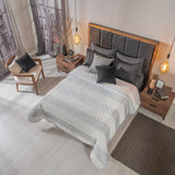 BILBAO STRIPED ULTRA SLIM REVERSIBLE COMFORTER 1 PCS KING SIZE MADE IN MEXICO