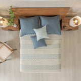BILBAO STRIPED ULTRA SLIM REVERSIBLE COMFORTER 1 PCS QUEEN SIZE MADE IN MEXICO