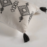 IXTLAN EMBROIDERY SOFT TEXTURE REVERSIBLE COMFORTER SET 4 PCS QUEEN SIZE MADE IN MEXICO