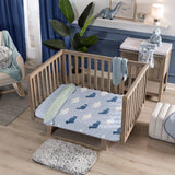 BABY DINOSAURS BABY BOYS SOFT AND FLUFFY TEXTURE CRIB BEDDING NURSERY SET 3 PCS MADE IN MEXICO