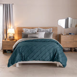 ATLANTIC DUVET COVER EMBOSSED STRIPED TEXTURE REVERSIBLE COMFORTER 1 PCS CALIFORNIA KING SIZE MADE IN MEXICO