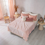 SWEET PINK LIGHT BLANKET SOFTY AND WARM KING SIZE MADE IN MEXICO