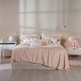 SWEET PINK LIGHT BLANKET SOFTY AND WARM QUEEN SIZE MADE IN MEXICO