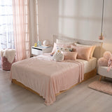 SWEET PINK LIGHT BLANKET SOFTY AND WARM QUEEN SIZE MADE IN MEXICO
