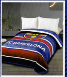 FC BARCELONA ORIGINAL LICENSED REVERSIBLE CLOUD SOFTY AND WARM BLANKET QUEEN SIZE
