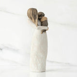 ADORABLE YOU DARK DOG FIGURE SCULPTURE HAND PAINTING WILLOW TREE BY SUSAN LORDI