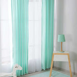 MINT VIASOFT MID LIGHT CURTAINS WINDOWS PANELS LONG 2 PCS