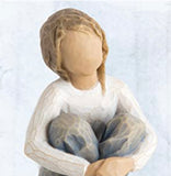 SPIRITED CHILD FIGURE SCULPTURE HAND PAINTING WILLOW TREE BY SUSAN LORDI