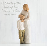 MOTHER AND SON FIGURE SCULPTURE HAND PAINTING WILLOW TREE BY SUSAN LORDI