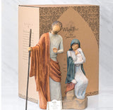 THE HOLY FAMILY FIGURE SCULPTURE HAND PAINTING WILLOW TREE BY SUSAN LORDI (14.5”H)