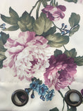 DANNA FLOWERS PURPLE COLOR BLACKOUT GROMMET CURTAINS WINDOWS PANELS (110”x84”)