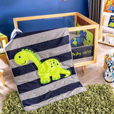 LITTLE DINOSAUR BABY BOYS CRIB BEDDING NURSERY SET 6 PCS 100% COTTON FOR BABY SHOWER GIFT