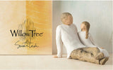 FATHER AND DAUGHTER FIGURE SCULPTURE HAND PAINTING WILLOW TREE BY SUSAN LORDI