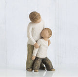BROTHERS FIGURE SCULPTURE HAND PAINTING WILLOW TREE BY SUSAN LORDI