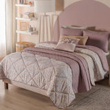 PRETTY REVERSIBLE COMFORTER SET 6 PCS QUEEN SIZE MADE IN MEXICO