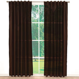 COCOA VIASOFT MID LIGHT CURTAINS WINDOWS PANELS LONG 2 PCS