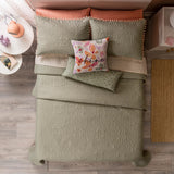 JADE ULTRA SLIM EMBROIDERY REVERSIBLE COMFORTER SET 3 PCS TWIN SIZE MADE IN MEXICO