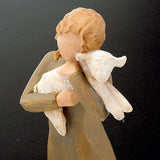 PEACE AND EARTH FIGURE SCULPTURE HAND PAINTING WILLOW TREE BY SUSAN LORDI
