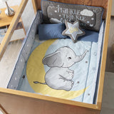 ELEPHANT BABY BOYS CRIB BEDDING NURSERY SET 3 PCS 100% COTTON FOR BABY SHOWER GIFT