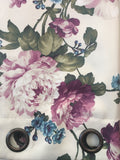 DANNA FLOWERS PURPLE COLOR BLACKOUT GROMMET CURTAINS WINDOWS PANELS (110”x84”)