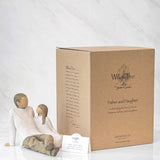 FATHER AND DAUGHTER FIGURE SCULPTURE HAND PAINTING WILLOW TREE BY SUSAN LORDI