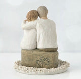 ANNIVERSARY CAKE TOPPER FIGURE SCULPTURE HAND PAINTING WILLOW TREE BY SUSAN LORDI