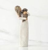 ADORABLE YOU DARK DOG FIGURE SCULPTURE HAND PAINTING WILLOW TREE BY SUSAN LORDI