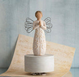 A TREE, A PRAYER MUSICAL BOX FIGURE SCULPTURE HAND PAINTING WILLOW TREE BY SUSAN LORDI