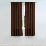 COCOA VIASOFT MID LIGHT CURTAINS WINDOWS PANELS SHORT 2 PCS