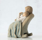 THE QUILT FIGURE SCULPTURE HAND PAINTING WILLOW TREE BY SUSAN LORDI