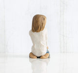 JOYFUL CHILD FIGURE SCULPTURE HAND PAINTING WILLOW TREE BY SUSAN LORDI