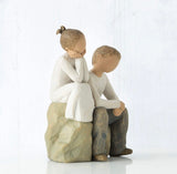 BROTHER AND SISTER FIGURE SCULPTURE HAND PAINTING WILLOW TREE BY SUSAN LORDI