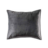 GRAY VELVET TEXTURE PILLOWSHAMS EUROPE SIZE 2 PCS