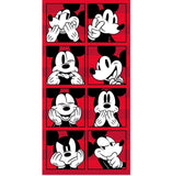 MICKEY MOUSE FACES DISNEY ORIGINAL LICENSED BEACH TOWEL SUPER SOFT (27”x54”)